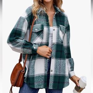Green Plaid Shacket